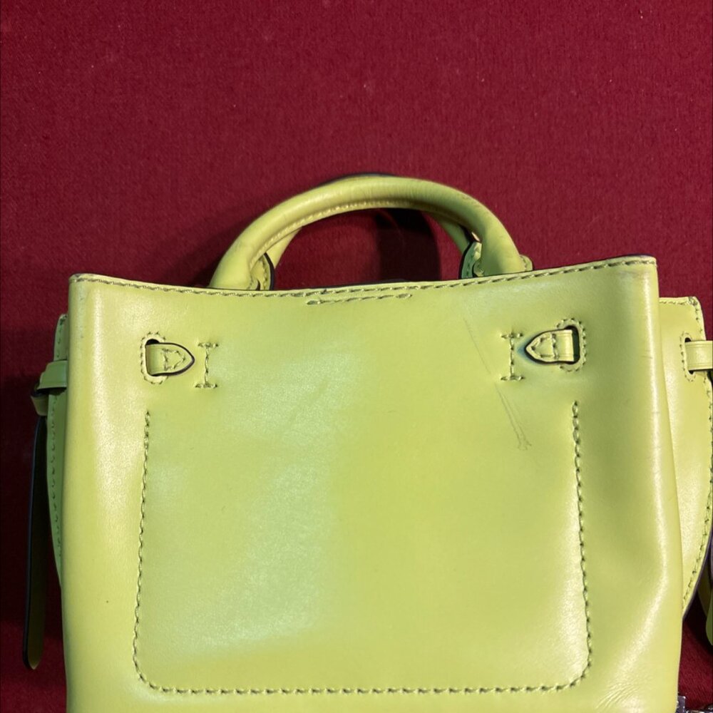 NWOT Michael Kors Mercer Neon Green Satchel - Picture 6 of 8